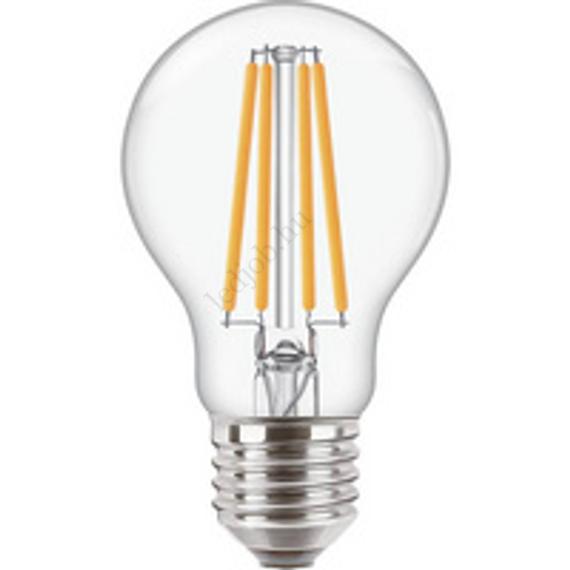 Philips Classic LED A60 Bulb 929002026292 filament LED körte fényforrás átlátszó E27 10,5W 4000K Ra80 1524Lm 230V 