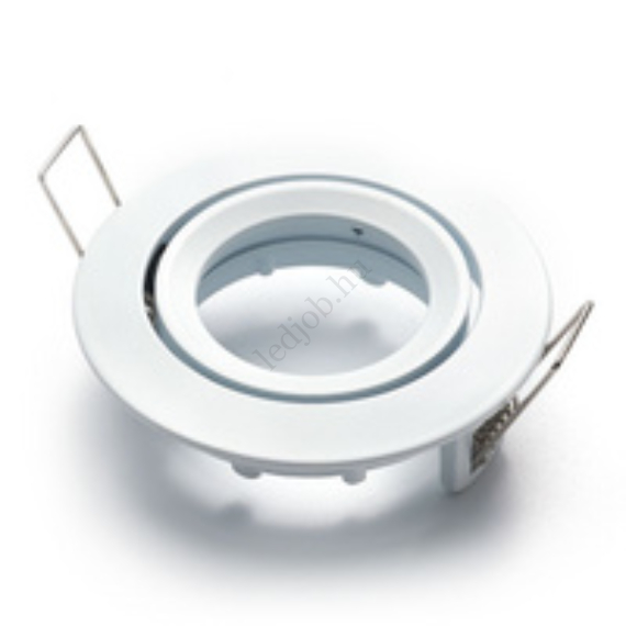 deLux beépíthető/süllyesztett spotlámpa műanyag, kerek, fehér, billenthető LED GU10/MR16 keret